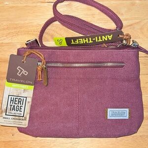 Travelon Anti-theft Heritage Crossbody Bag - Cranberry